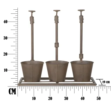 VASETTO INDUSTRY TRIPLE 49X19X48 cm